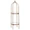 Gold Metal Glam Standing Mirror Shelves, 46" x 16" x 18"
